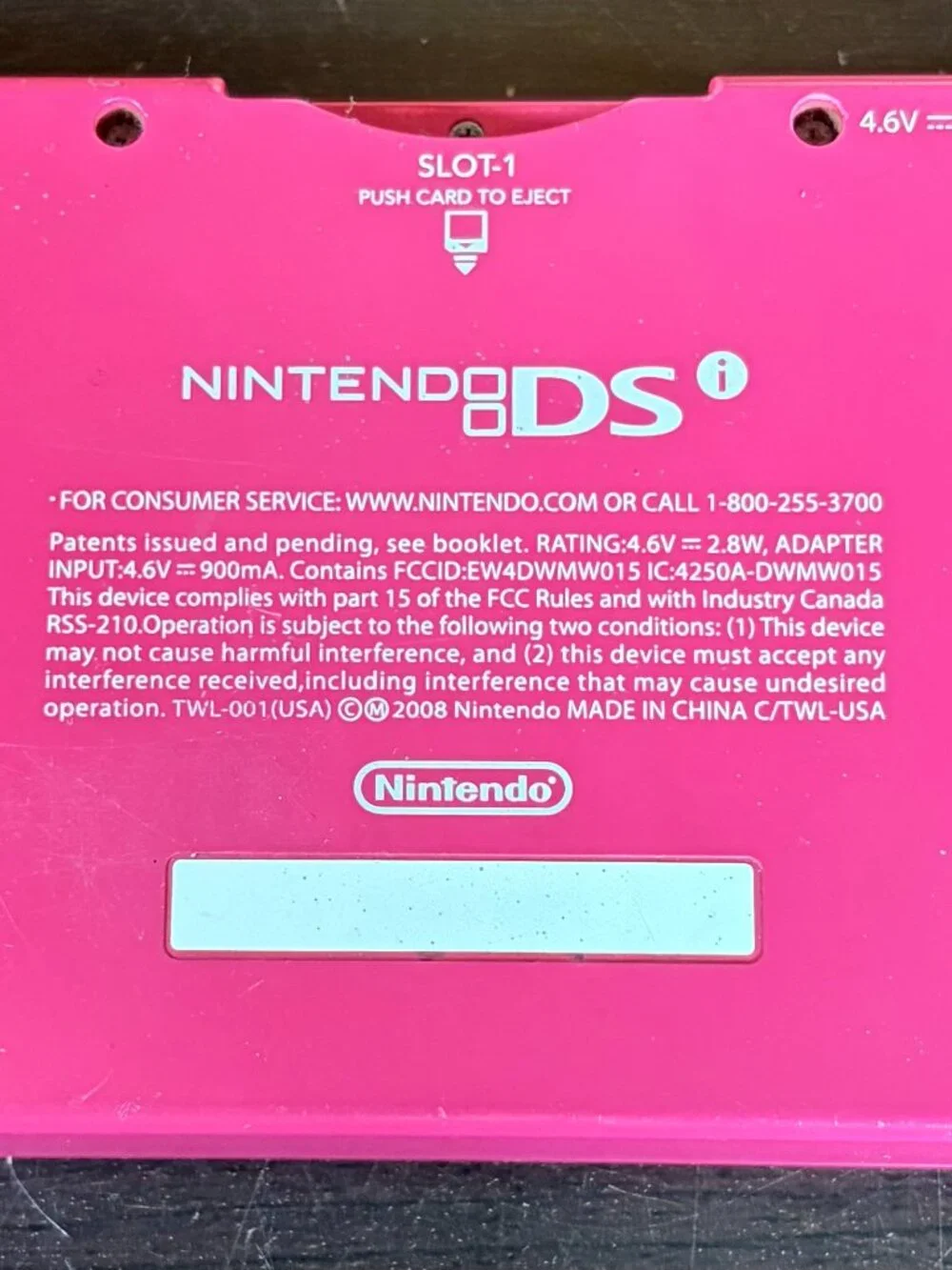 Nintendo dsi pink